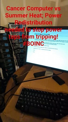 Cancer Computer vs Summer Heat; Power Redistribution needed to stop power taps from tripping! #BOINC
