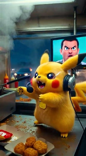 Pikachu's Fast Food Chaos! ⚡️🍟 | The Electric Chef