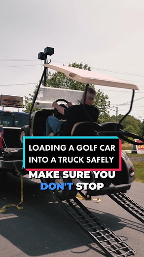 This is the right way to load a golf car into the bed of a truck! #Golfcar #golfcart #golfcarts #offroad #offroading #4x4 #pickuptruck