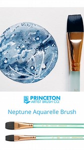 A Princeton Neptune Aquarelle brush is just as pretty as it paints! Made with a sea glass handle and thirsty synthetic squirrel bristles, it will be your new go to for watercolor. Wash brushes are perfect for: ▪️ Laying down large washes of color or water ▪️ Absorbing excess watercolor ▪️ Creating controlled strokes with the edge ▪️ Painting flowers ▪️ and more Video by ambassador Eunice Sun. https://princetonbrush.com/neptune-series-4750-princeton-brush-company-brush-4750/ #PrincetonBrushes #Wa