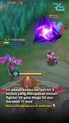 Keuntungan Last Hit Minion #mobilelegends