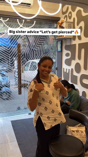 HAVELI TATTOO MUMBAI | PIERCING on Instagram: "Moments like these > everything else. Tag your sister, bestie, or that one person who’d say yes instantly 🖤 (ear piercing, conch piercing, piercing with sister, piercing studio, safe piercing, professional piercing, piercing studio vibes) #girlythings #sister #earpiercing #explorepage✨ #trendingnow"