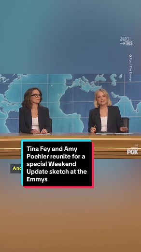 We are SO here for Tina Fey and Amy Poehler reuniting for a special Weekend Update sketch at the Emmys #WatchThis #TinaFey #AmyPoehler #Emmys #AwardShow #SNL #WeekendUpdateSNL