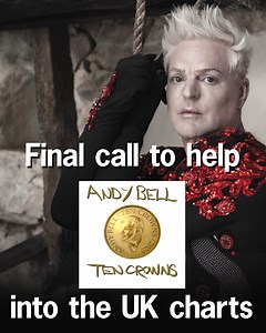 As we move into the last few hours of the day here in the UK, we just wanted to remind you one last time that 'Ten Crowns' is on special offer at iTunes until the end of today. The standard album is available for £4.99 and the deluxe download, with four bonus extended mixes, is £5.99 and all UK sales made before midnight count towards tomorrow's UK chart position! SHOP NOW: Link in Bio Thank you all so much for all of your amazing support! ❤️ #andybell #andybellerasure #tencrowns #tencrownstour 