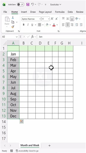 Noobs Struggle with Formulas – Pros Automate Month and Week Instantly #excel #excelforbeginners