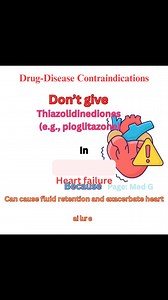 Drug-Disease Contraindications #Education #medicalstudent #hearthealth | Med G