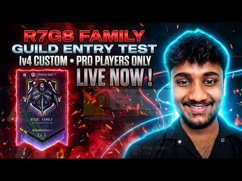 LIVE 🔴R7G8 FAMILY Guild 1v4 Entry Test | Officer + Members Needed | Only Best Players | SAFIK R7G8