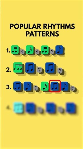 Practice Popular Rhythm Patterns #learnmusic #rhythm #musictutorial #musiclesson #music #drummer