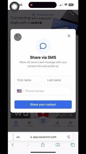 How to Share Your Wave Profile Digitally