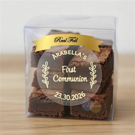 Foil Label, Round Label, Custom First Communion Label, Any Name, Date, Customized, God Bless, 1st Holy Communion, Baptism, Gold Foil, FCND10 - Etsy