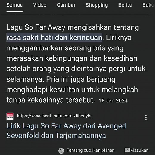 #sofaraway #avengedsevenfold #maknalagu