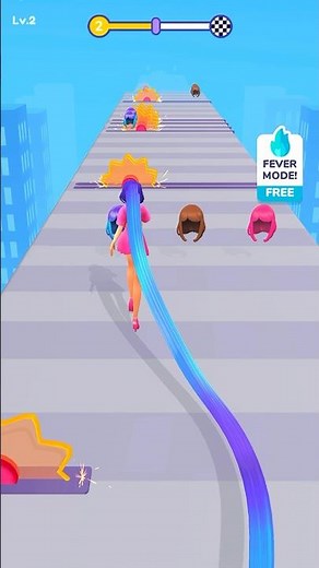 Hair Challenge Level 2 Gameplay 💇‍♀️✨ Epic Hair Run #shorts