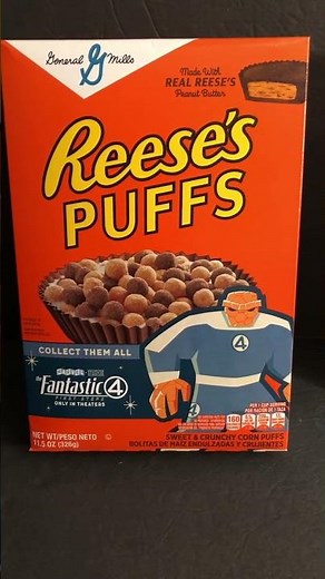 🥣 Marvel Cereal Box Fantastic Four First Steps Reese's Puffs The Thing MCU 🥣