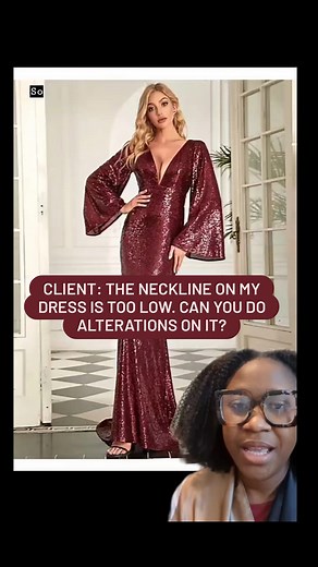 In this alteration, the client wanted a modesty panel added to the really low neckline of her dress. She also didn't like the ties hanging down in the back as well as the gaping that was happening in the back of the dress. These are the alterations that I did. | Monde's Threads