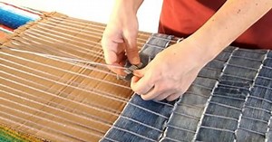 How To DIY Recycled Rug Using Old Jeans