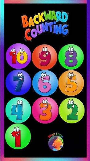Backward counting song for kids #learning #kidslearning