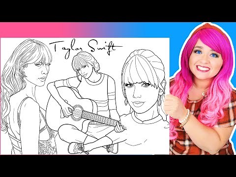 Coloring Taylor Swift Singer & Celebrity Coloring Pages | Taylor Swift Realistic Coloring Videos