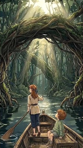 Quiet Boat Ride Through the Floating Forest 🌿 | Relaxing Ghibli ASMR