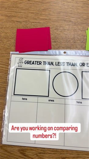 Stephanie - First Grade Teacher on Instagram: "Are you working on comparing two-digit numbers?! This activity has students pick 2 two-digit numbers, draw the tens and ones, and then compare them using the correct symbol! This set is Christmas themed so I copied my numbers on red and green paper Comment COMPARE and I’ll send you the link! 🎄 #teacher #teachersfollowteachers #teachers #teachersofinstagram #teachersofig #teachersofinsta #teacherspayteachers #teacherlife #teachertribe #firstgrade #f