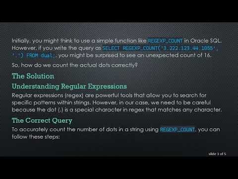 How to Count Dot Number in a String in Oracle