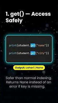 Dictionary Methods in Python 🔥 | get keys values items update Explained