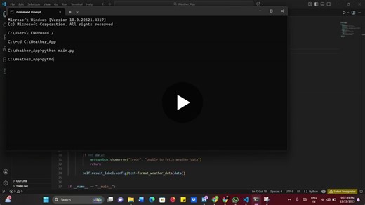 Python Weather App with Real-Time Updates No API Key Required | Athira P S posted on the topic | LinkedIn