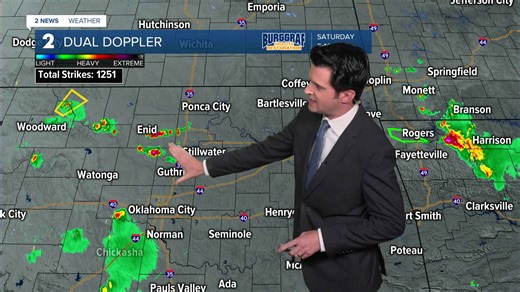 Strong to severe storms possible Saturday evening