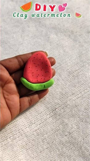 DIY - I Made a Clay Watermelon, Then I Cut It Open #viral