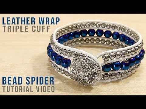 Leather Wrapped Triple Cuff Bracelet - Easy DIY Jewelry Tutorial