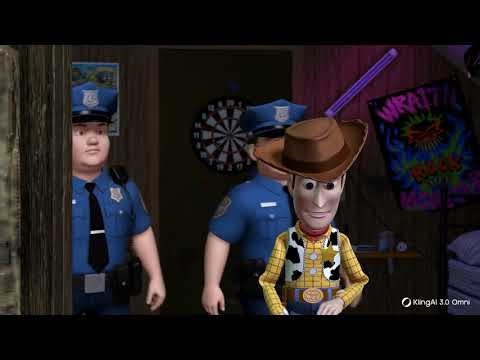Toy Story (1995) Bloopers: Woody Gets Arrested