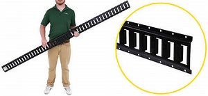 etrailer Horizontal E Track - Black Powder Coated Steel - 2,000 lbs - 94" Long etrailer E Track e52V