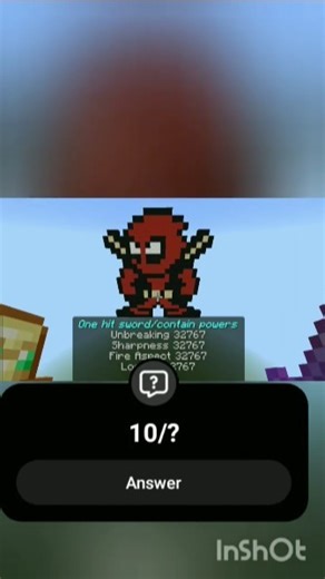DEADPOOL PIXAL ART IN MINECRAFT #deadpool #memes #shortsfeed