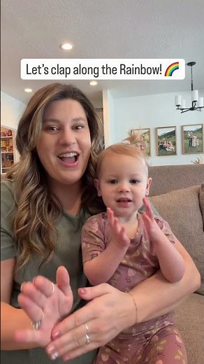 Let’s Clap along the Rainbow 🌈✨ #songsforkids #momlife #toddlersongs