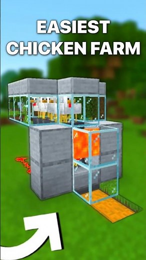 Minecraft Easiest Chicken Farm 1.21 Tutorial #shorts #minecraft
