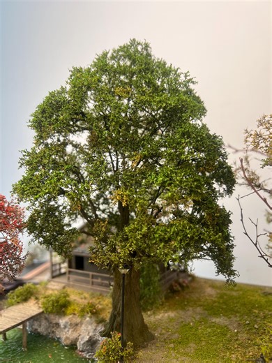 Dollhouse Large Oak Tree Miniature 25cm Tall | Handmade Scenery for Model Train & Diorama Projects - Etsy