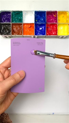 How I Perfectly Mix PURPLE Color #colortheory #colormixingtutorial #art #paint #behr