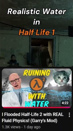 Runing Half Life 1 With Water #halflife #halflife2 #gmod #shorts