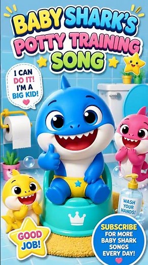🦈Baby Shark Potty Training Song 🚽🦈 | Potty Time for Toddlers | Fun Nursery Rhymes for Kids