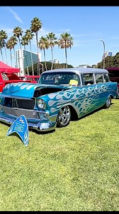 1956 Chevrolet 210 Station Wagon #lowridercars #trifivechevy #56chevy #restomod #musclecars #chevy210 #chevynomad filmed at the sultans car show in Long Beach, California this summer | Peter Mark
