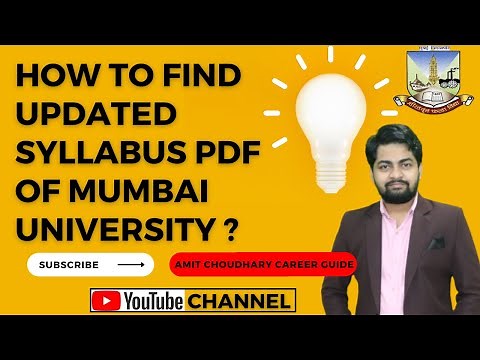 How to find updated syllabus PDF of Mumbai University Degree/Course ? | Amit Choudhary Career Guide