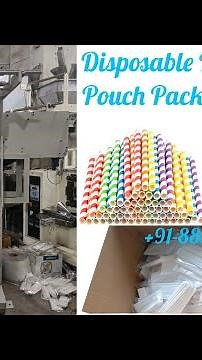 High Speed Kagaj Straw Packing Machine, Disposable Counting Type Paper Straw Pouch Packing Machine