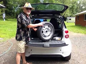 Where is the spare wheel of the Smart