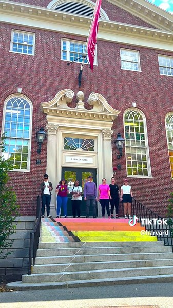 Harvard Pride Month Celebration: Chalking the Progress Pride Flag
