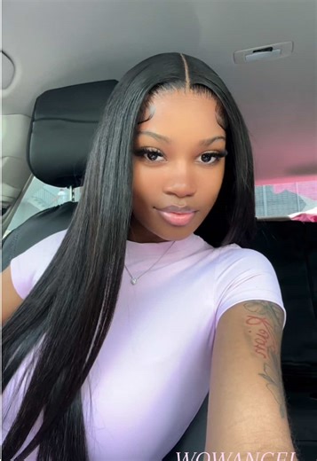 Some Natural Hairlineeee POV💓💓HD Is The Best. WIG: 24”Silky Straight 13x6 HD Lace Front Wig(Linktree) ✨ SEMI-ANNUAL SALE✨ 💥$159-30 CODE: SA30 💥$299-60 CODE: SA60 💥$499-120 CODE: SA120 #wowangel #humanhair #hdlace #fyp #wigsforsale