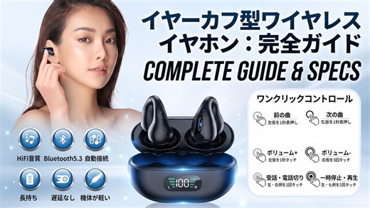 イヤーカフ型骨伝導ワイヤレスイヤホン「YYK-Q80」試してみた