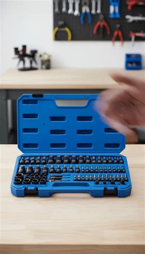 Tired of searching for the right bit? This 71-piece master socket set is your new go-to! 🛠️ Featuring hex, torx, star, and E-torx bits in 1/4