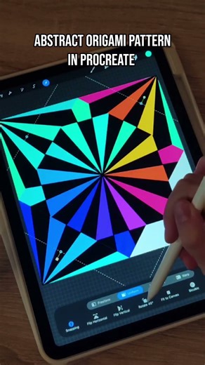 Abstract Origami Pattern in Procreate | Digital Design