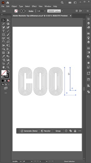 Typography Tutorial in Adobe Illustrator #illustrator #tutorial #shorts | Mamun.ors