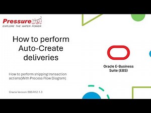 How to perform auto create deliveries | Oracle EBS R12