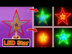 How To Make A Simple LED Star At Home | Christmas star | Colorful LED Star Flashing| Decoration Star